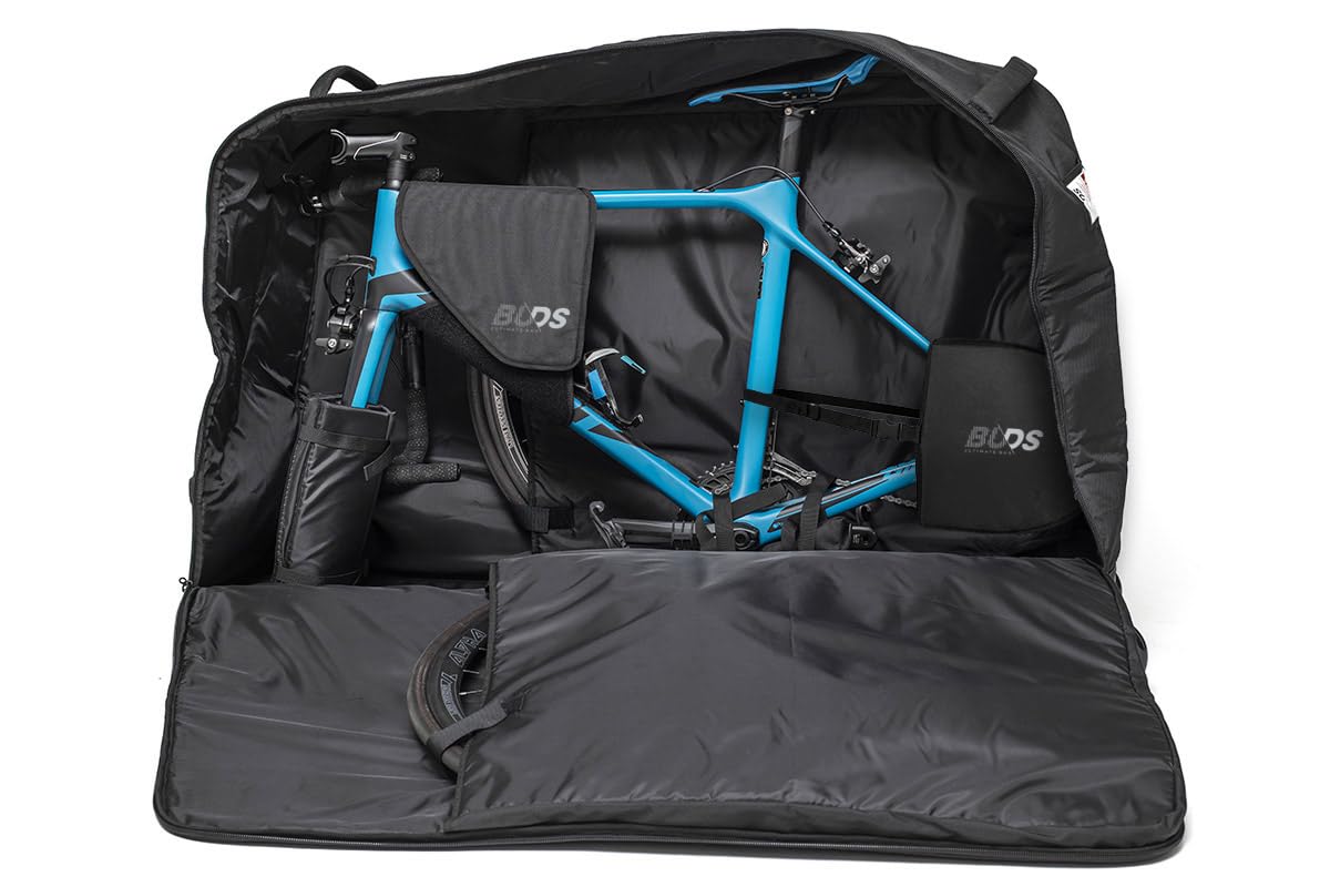 Housse De Voyage pour Vélo ROLLBag Pro Plus De Buds-Sports - Spécial Avion - Solidité Et Résistance Maximales - roulettes Déportées, Fond Rigide, Poignées Ergonomiques, Nombreux Accessoires…