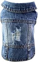 Vista 10 de Camisas para perros pequeños, ropa de gato, overoles de mezclilla, pijamas de otoño para cachorros, camisetas transpirables para mascotas, ropa