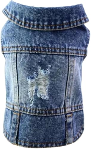 Miniatura 10 de Camisas para perros pequeños, ropa de gato, overoles de mezclilla, pijamas de otoño para cachorros, camisetas transpirables para mascotas, ropa