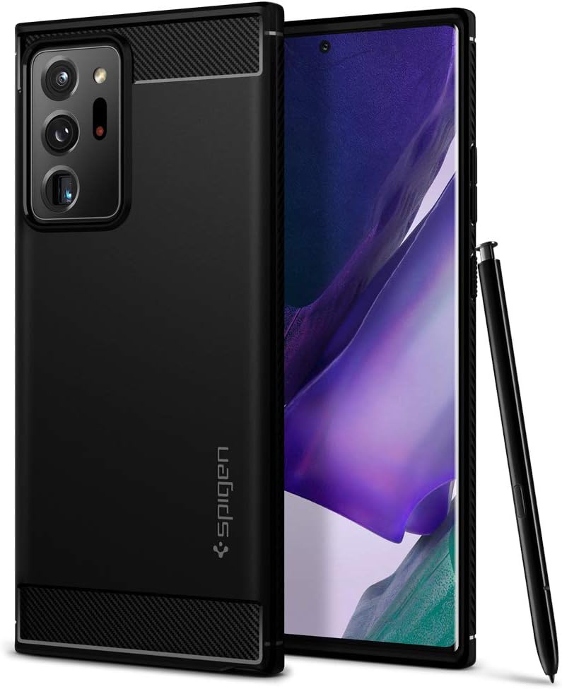 Spigen Rugged Armor Case Designed for Samsung Note 20 Ultra (2020) - Matte Black
