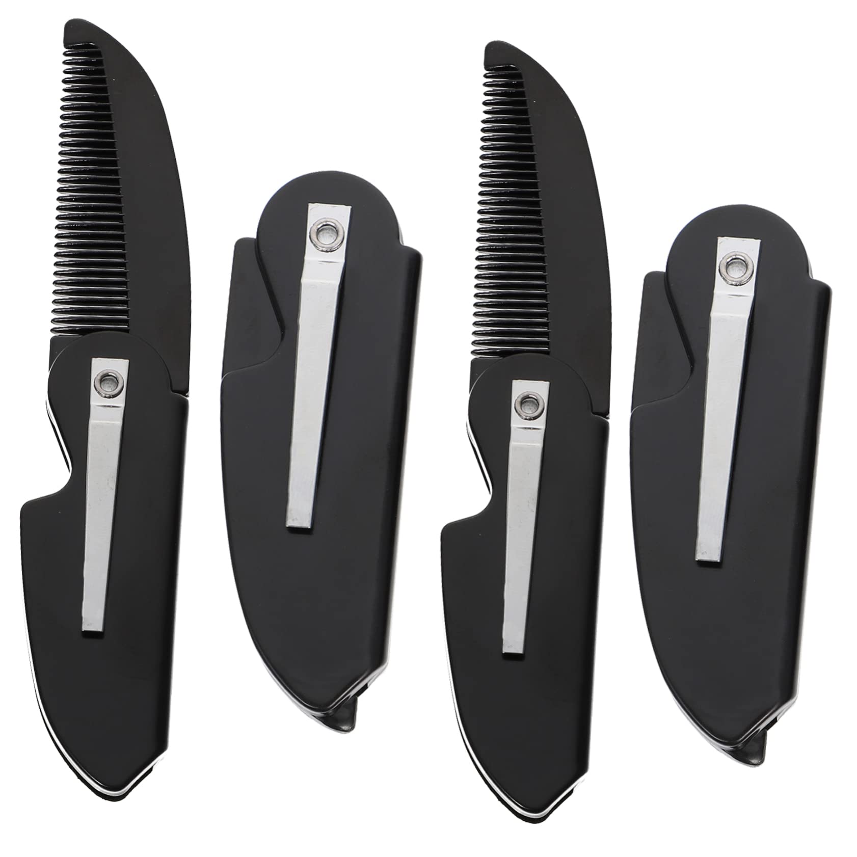 MAGICLULU Kit Per La Di Barba E Baffi 4 Pezzi Set Di Pettini Spazzola Pettini Pieghevoli in Plastica Accessorio Per Da Uomo Delicato Sulla Pelle Per Uso Quotidiano in Viaggio 4 Pezzi*4
