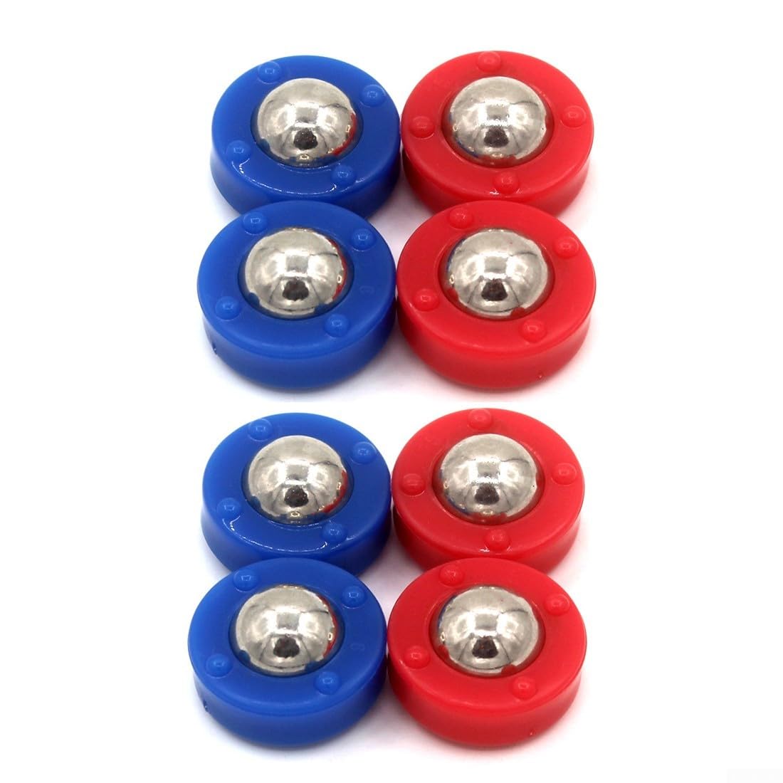 Shuffleboard - Set di dischi da gioco per arricciare il tavolo, 32 pezzi (16 rossi + 16 blu), 23 x 10 mm, in plastica e metallo, leggeri e portatili, per interni