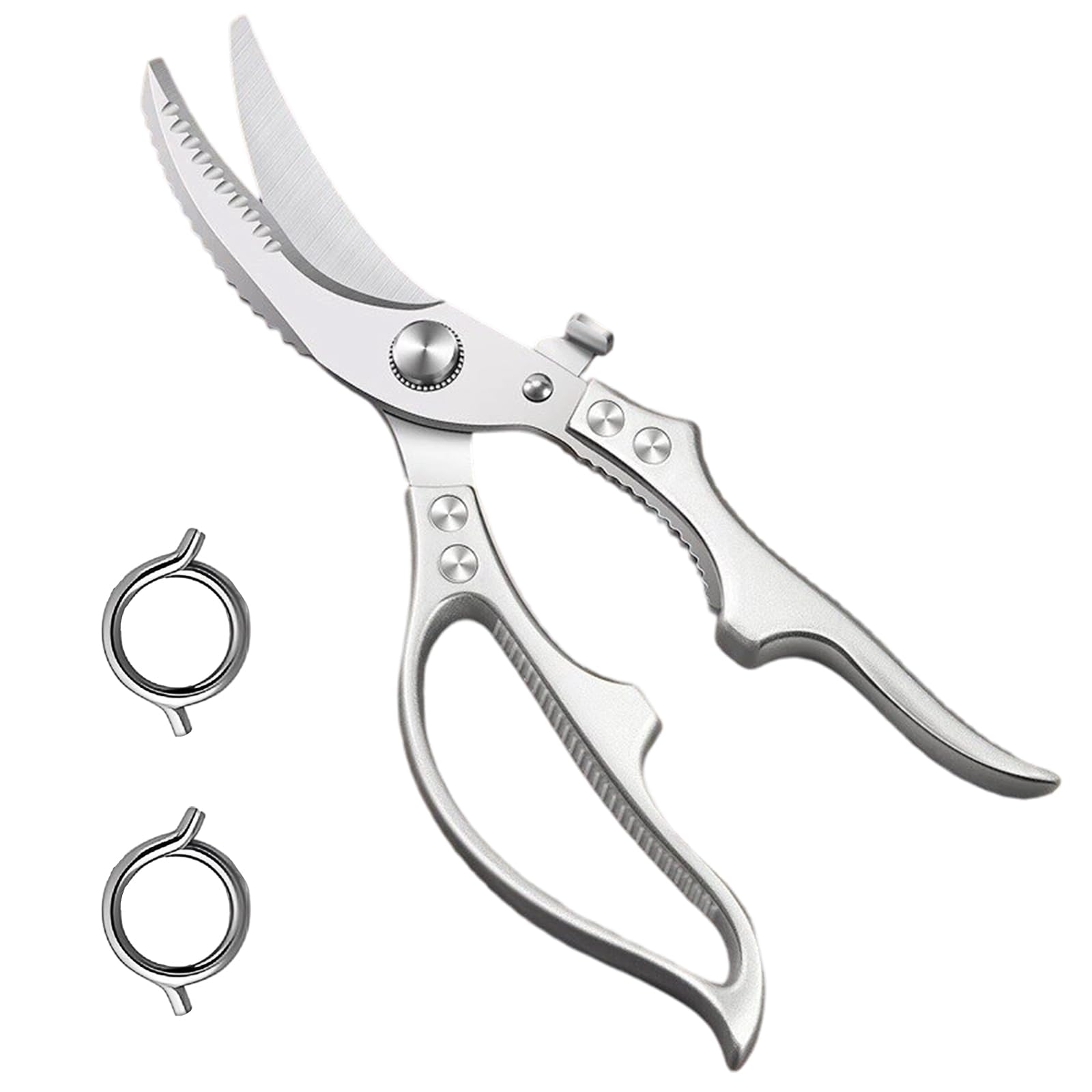 Multipurpose Nonrust Cooking Scissors Professional Grade, Poultry Fish Barbecue Dishwasher Safe, Nonslip Handle Professional Dishwasher Safe Cooking Scissors