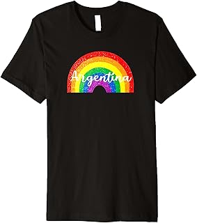 Argentina colorful rainbow gay pride LGBTQ+ queer parade fam Premium T-Shirt
