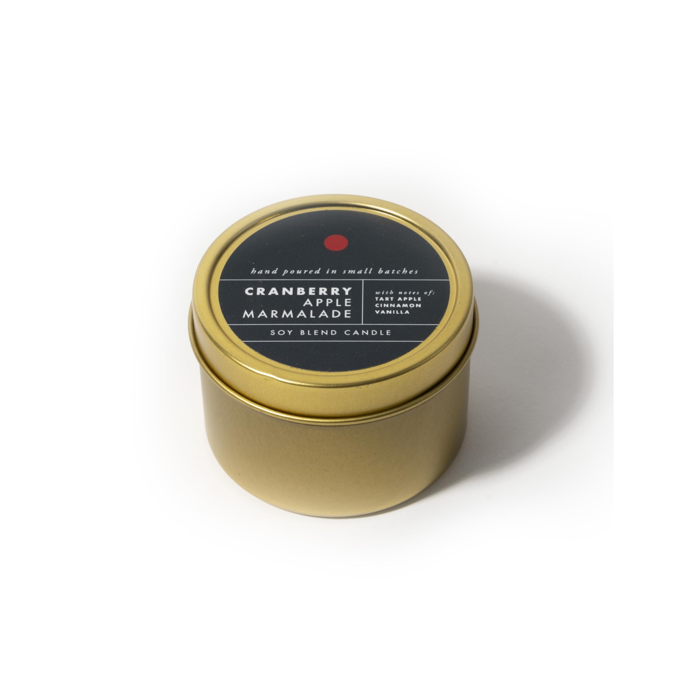 ScentAir Tin Candle - 3 oz. Soy Wax Blend Candle Hand Poured in Small Batches, Up to 20-Hour Burn Time, Seasonal Holiday Scent, Cranberry Apple Marmalade
