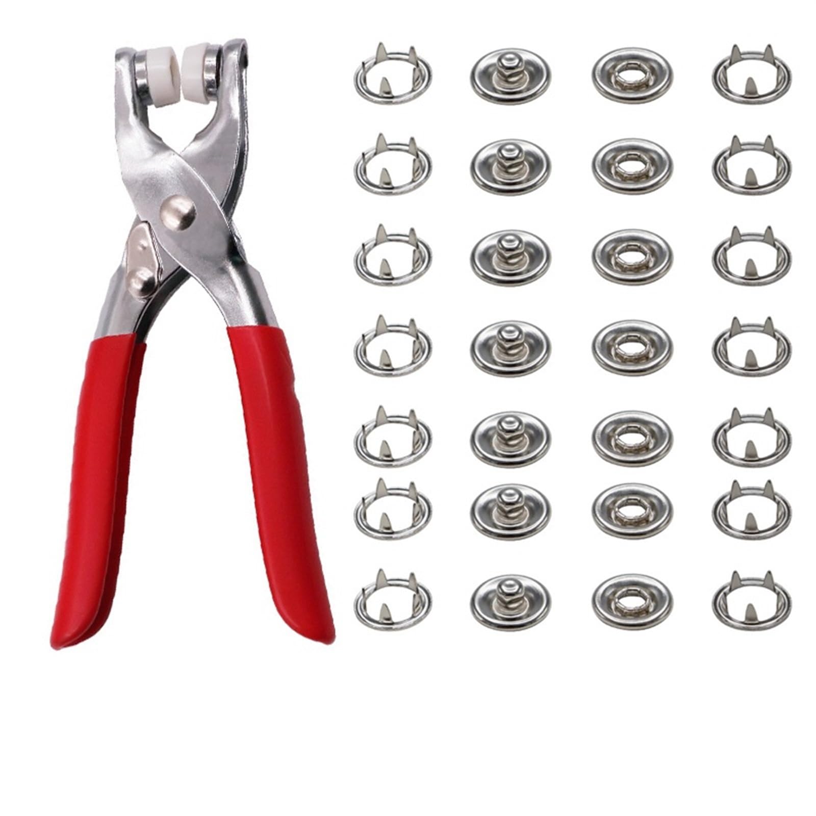 Set di bottoni automatici in metallo spesso con 150 pezzi da 9,5 mm