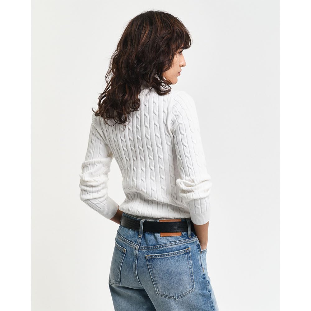 Gant Damen Stretch Cotton Cable Turtleneck Pullover (1er Pack)