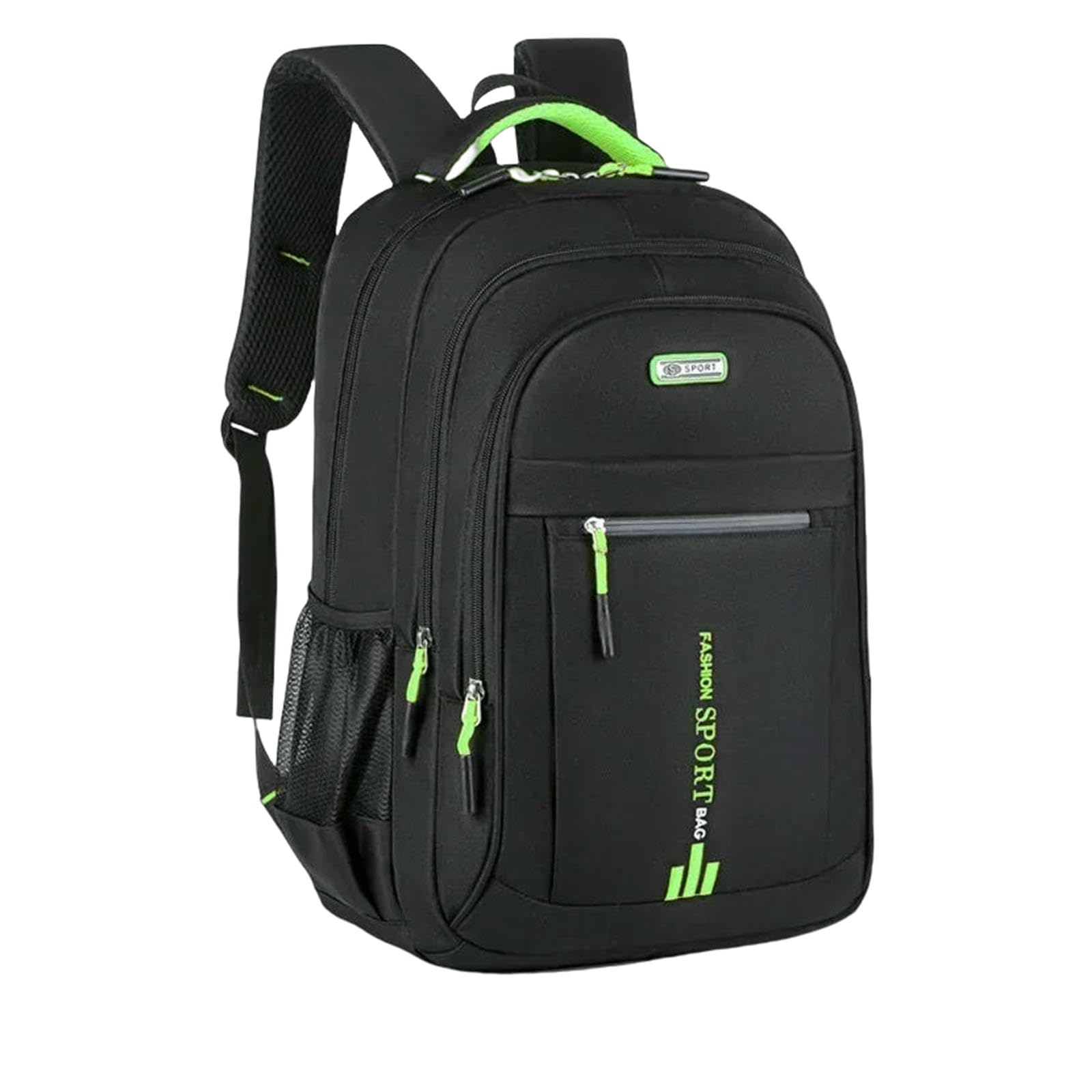 WISEHUBY Men'S Backpacks Oxford Waterproof Rucksack Business Computer Bag Casual Travel Backpack Senior High School Student Schoolbag-Green-A