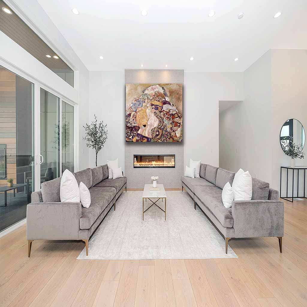 Amazon｜グスタフ・クリムト《赤ちゃん》 壁飾り 飾り絵 玄関 寝室の