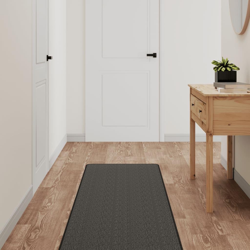 Tapis aspect sisal résistant anthracite de qualité supérieure