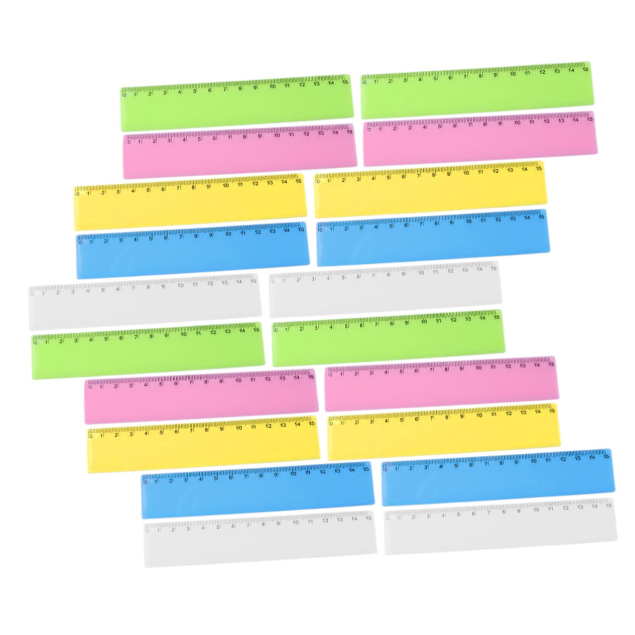 Uonlytech 5 Set Righello Colorato Governate Sovrani Portatili Sovrano Trasparente Sovrano Studente Righelli Colorati Degli Studenti Governante Della Scuola Plastica 25 Pezzi * 5