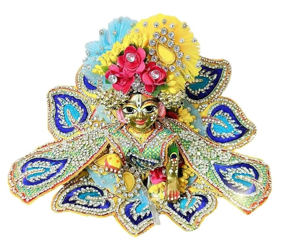 Image of Partish Laddu Gopal Heavy Janamashtmi Dress Size 2 l Ladoo Gopal Dress l Kanha Ji Poshak Size 1 2 4 5 6 (Y)