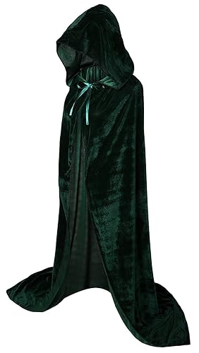 Honeystore Unisex Full Velvet Hooded Halloween Cloak Costume Cosplay