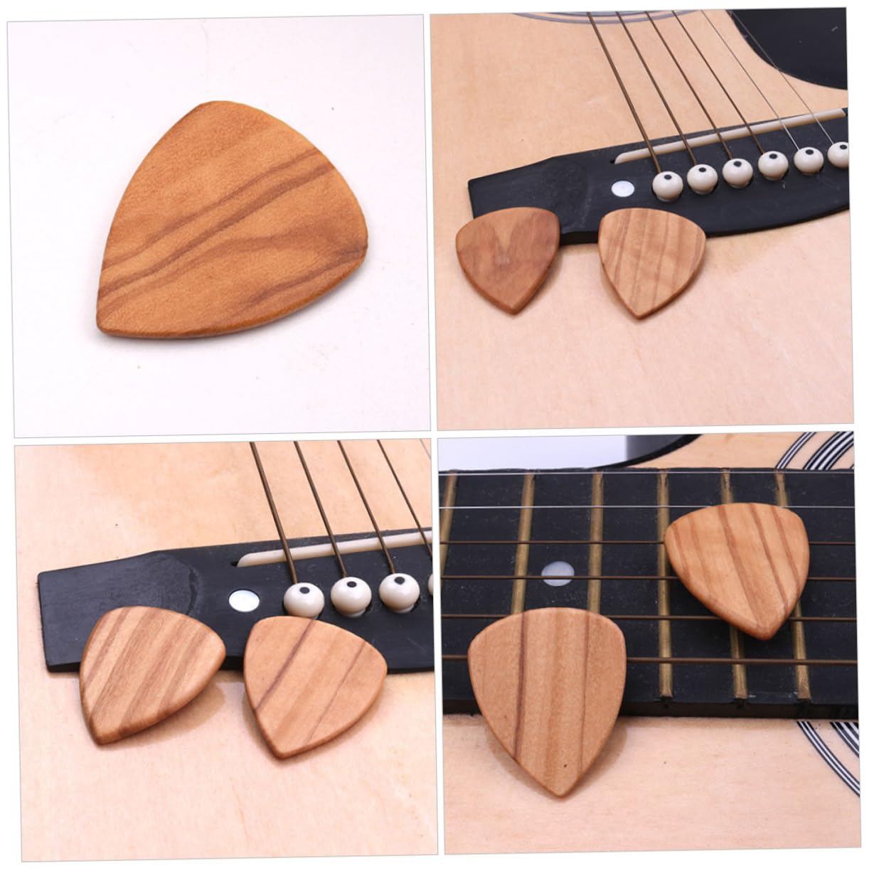 Supvox 16 Stk Plektrum Ukulele-auswahl Finger Plektren Zubehör Für Praktische Gitarrenparts Wählt Fingerpicks Gitarrenplektren Für E-gitarre Bass Pick Lieferungen Olivenholz Haupt