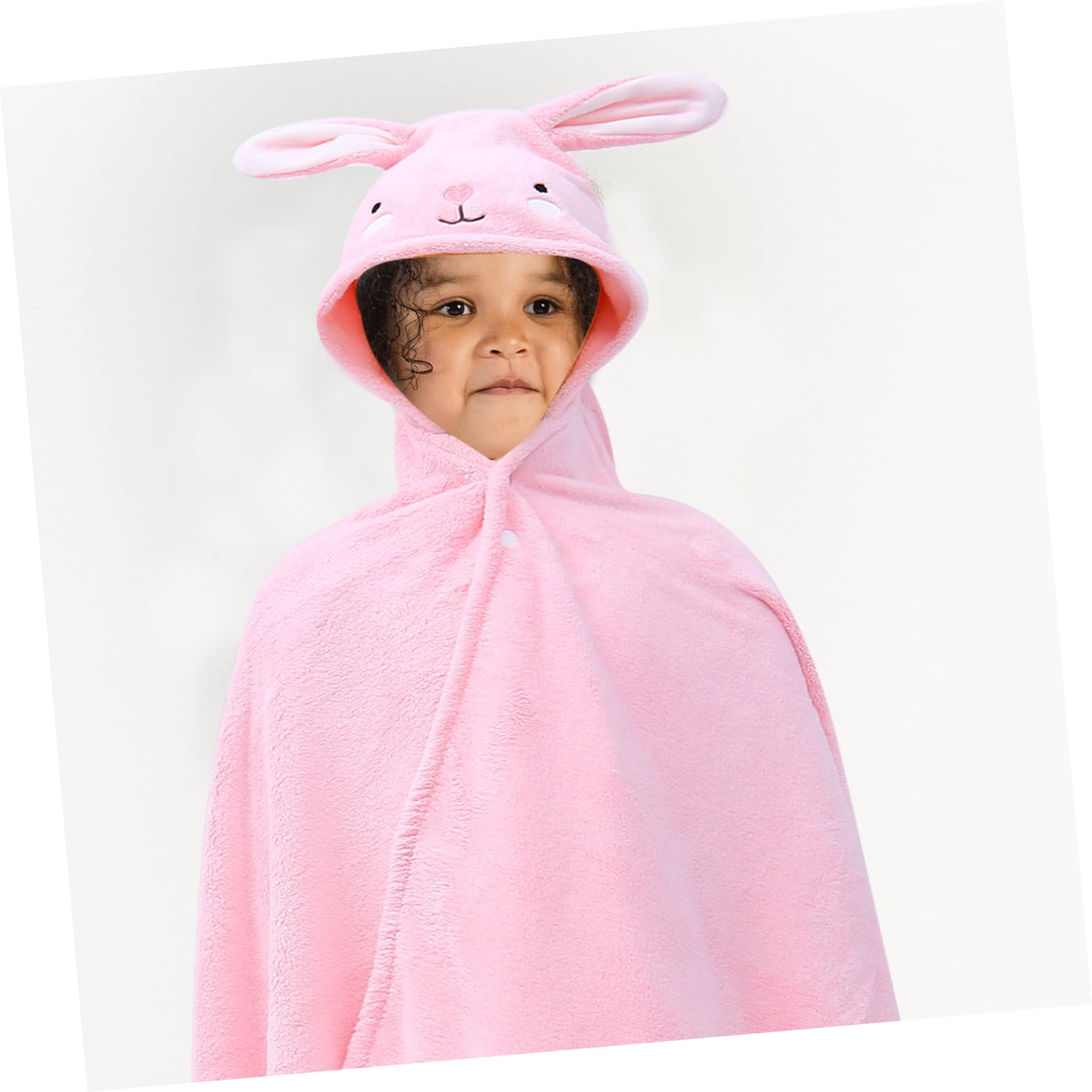 Toalla de Baño y Sombrero de Animal para Manta de Baño Capucha de Color Rosa Transpirable Cuidado de Recién Nacidos la Playa o Piscina