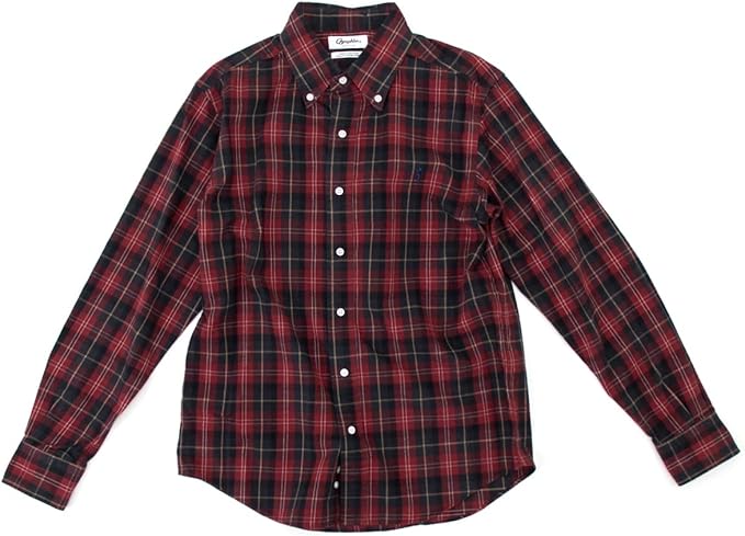 Amazon Co Jp Gymphlex ジムフレックス メンズ ビエラ起毛チェック ボタンダウンシャツ J 0643vhc Mサイズ 950 Red C Grey ファッション