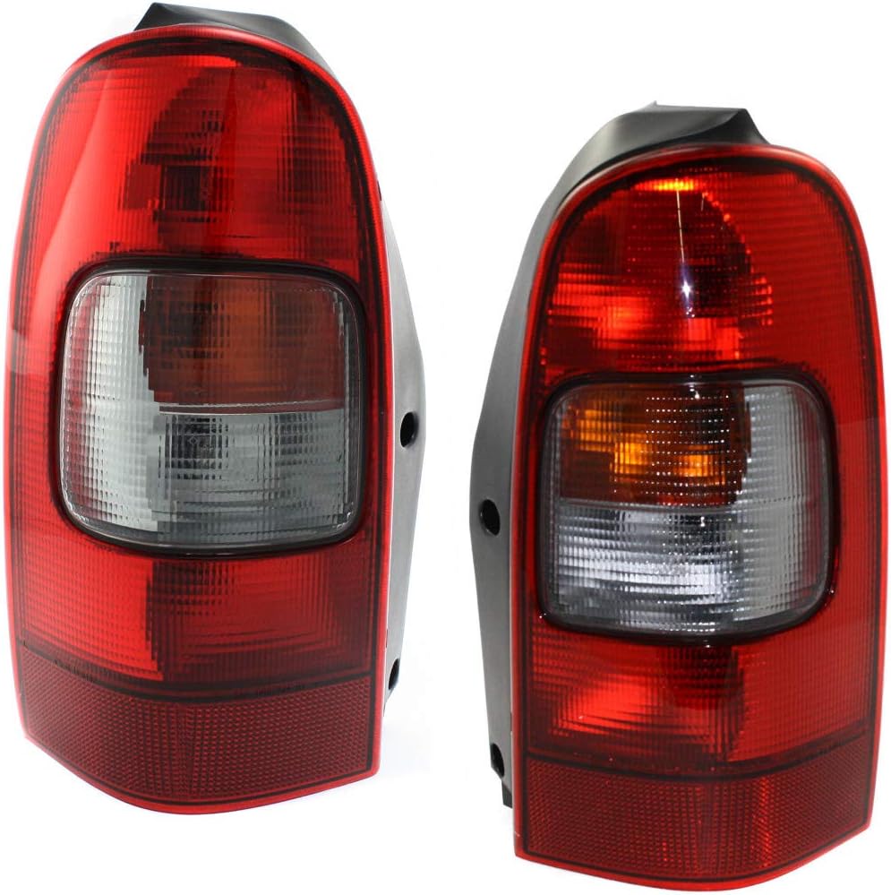CarLights360 For 1997-2005 Chevy Venture Pair Rear Tail Lights Driver and Passenger Side Assembly Unit GM2800134 GM2801134 For 10353279 10353280