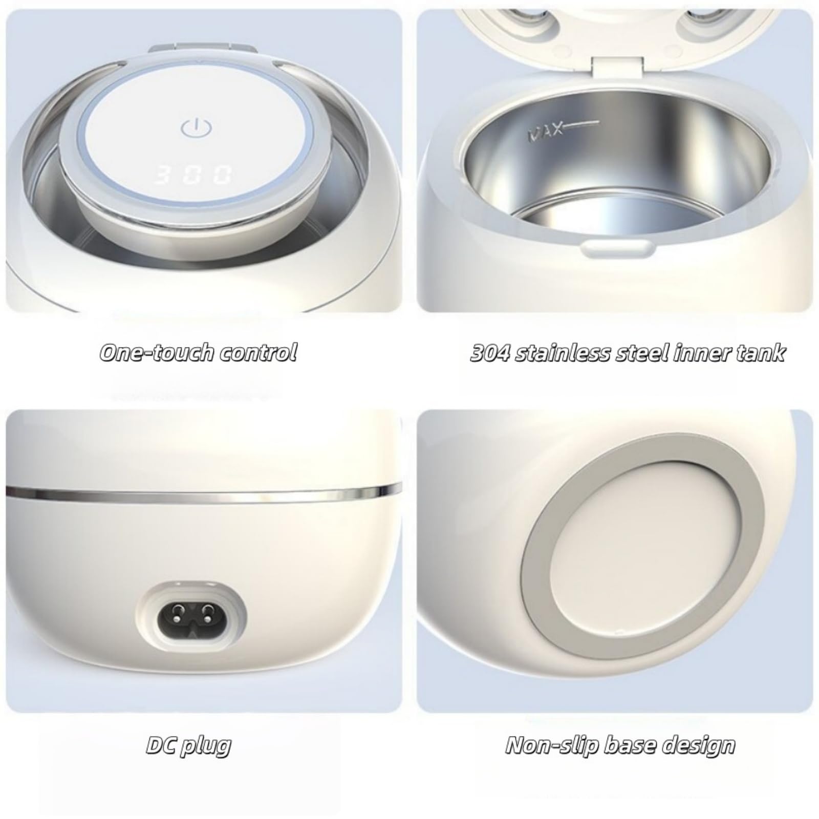 Limpiador ultrasónico de retenedores, limpieza profunda de 42 kHz para prótesis, coronas dentales, frenos, alineadores, cabezales de cepillo de dientes y joyas con apagado automático