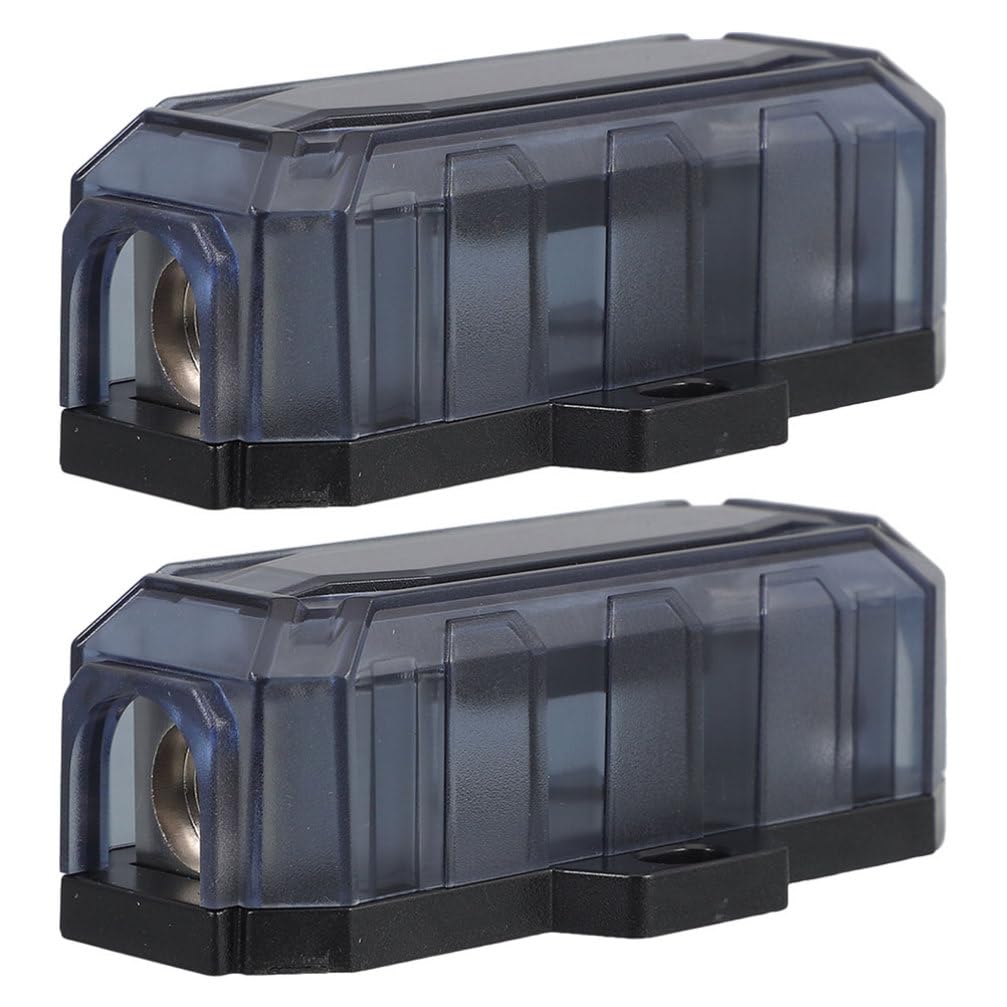 Portafusibili Anl 100a in Lega di Zinco per Audio Auto 2 Pezzi | Argento, Blocco Fusibili per Autoveicoli, Installazione Semplice, Protezione ad Alta Efficienza, Sistema Car Audio