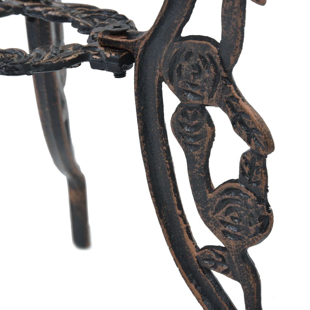 Mesa y sillas bistró de jardín 3 Piezas Aluminio Fundido Mesa y sillas terraza Muebles de Jardin Conjunto de Mesa y sillas de Jardin Adecuado para Patios, Jardines y Piscinas.