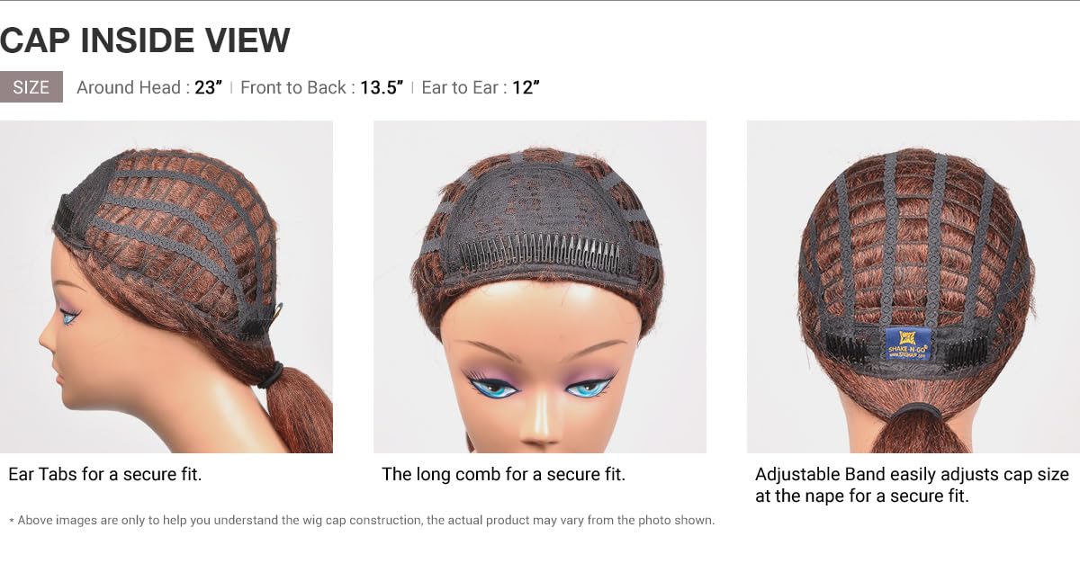 FreeTress Equal Full Cap Drawstring Natural Me Natural Roller Set (OFF BLACK 1B)