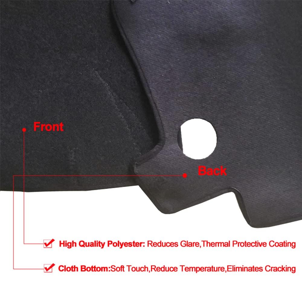 OGRAFF Almohadilla Protectora para Salpicadero,para Kia Picanto X-Line/Morning 2018 (LHD),Protector de Panel de Instrumentos Alfombrilla Antideslizante