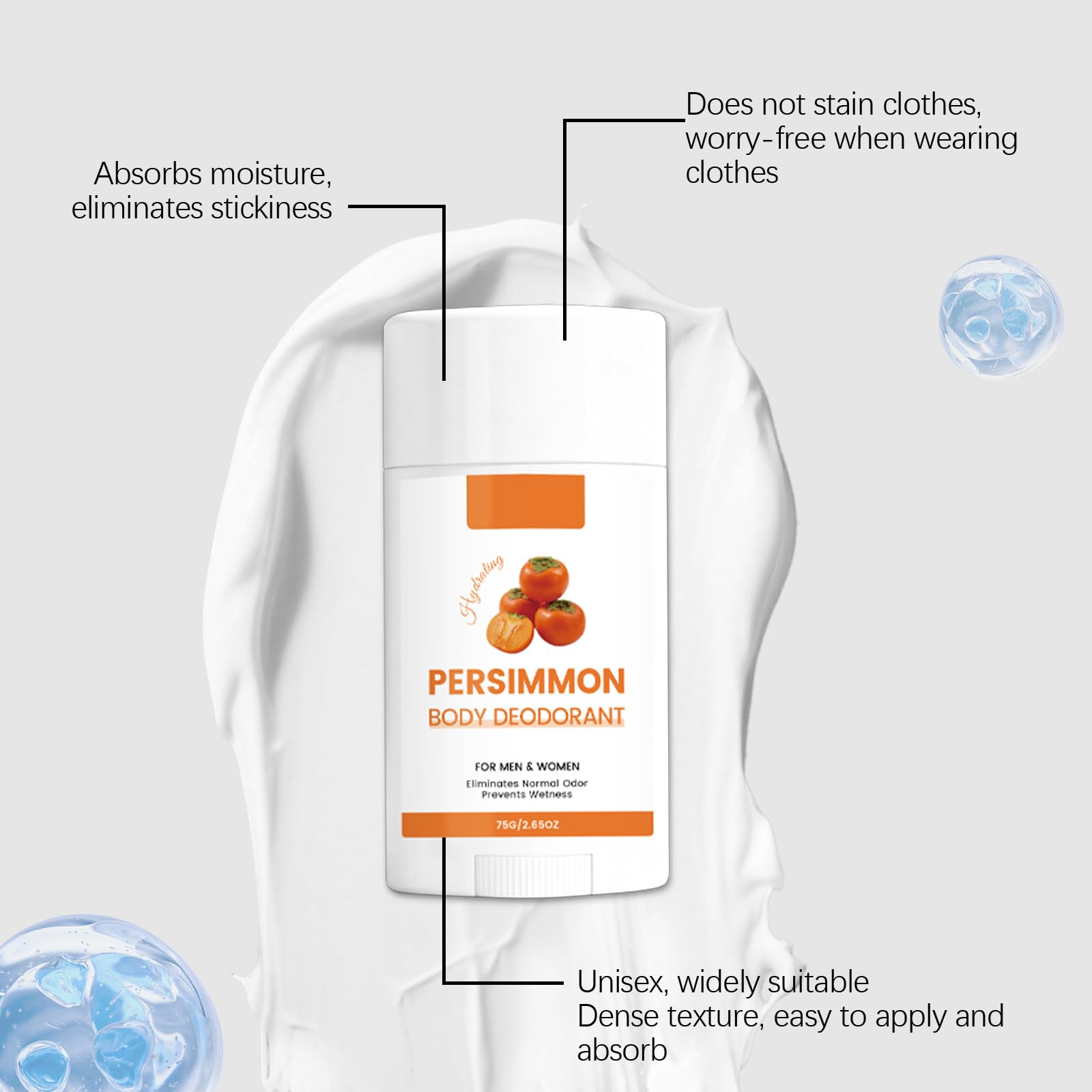 Dezodorant do ciała 75 g, unisex, nawilżający, mocny antyperspirant, całodzienna ochrona przed zapachem ciała i potem, delikatny, świeży zapach, do wszystkich rodzajów skóry (5)