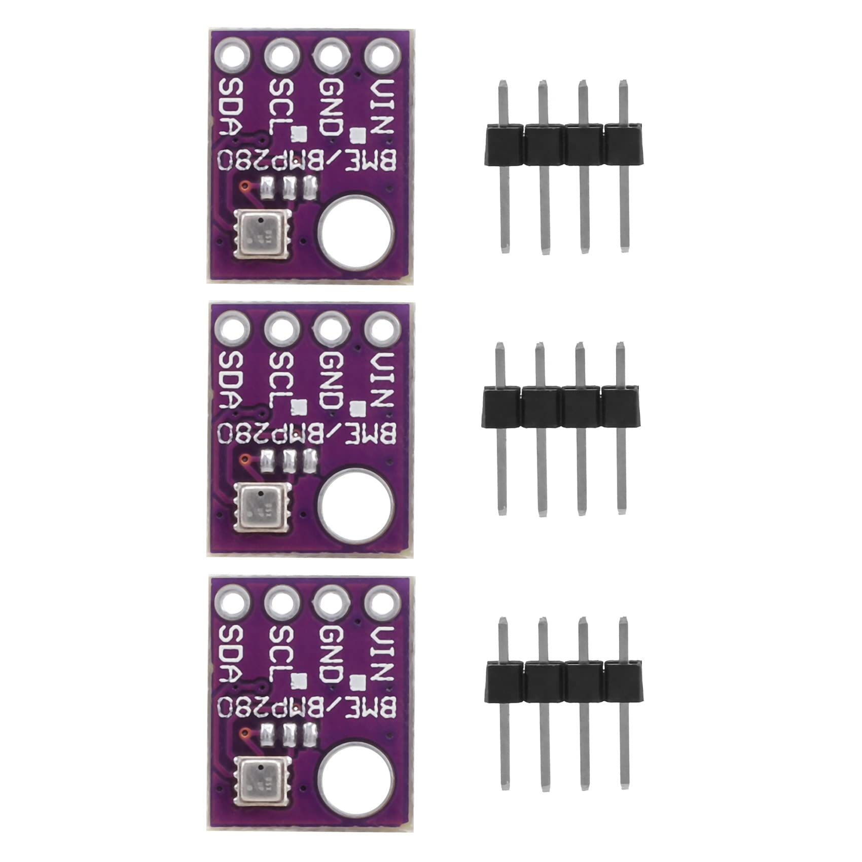 Fuhjythy 3PCS BME280 5V Digital Sensor Temperature Humidity Barometric Pressure Sensor Module I2C SPI BME280 Sensor Module