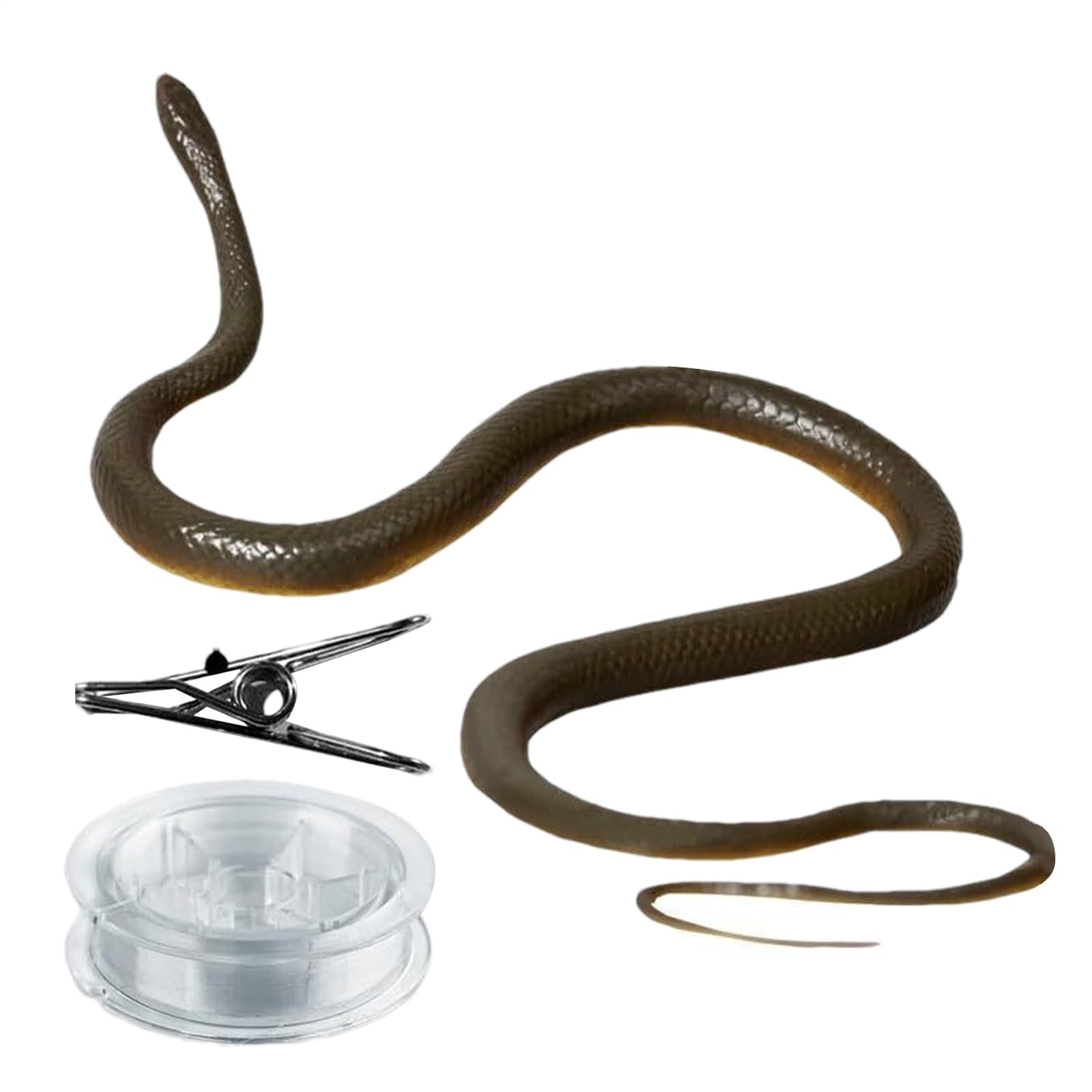 Gioco a serpente con corda e clip, realistico giocattolo a serpente finto su una corda per bambini, adulti e adolescenti, giocattolo da golf, G