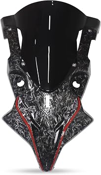 Motorcycle Windshield Visor Wind Deflector Front Nose Fairing Cover Kits for CF-Moto 450SR 2020-2025, ABS Windscreen Trim Extension Accessories A-Forged Color/Red Trim