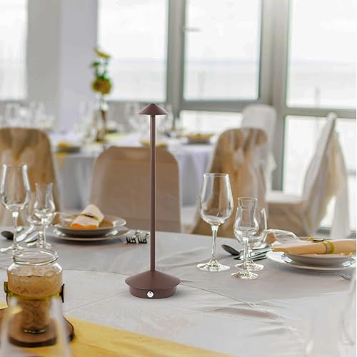 Miniatura 8 de LIGHTJXDS Lámpara de mesa inalámbrica lámpara de escritorio LED portátil lámpara de mesita de noche recargable Mordern en aluminio luz de mesa