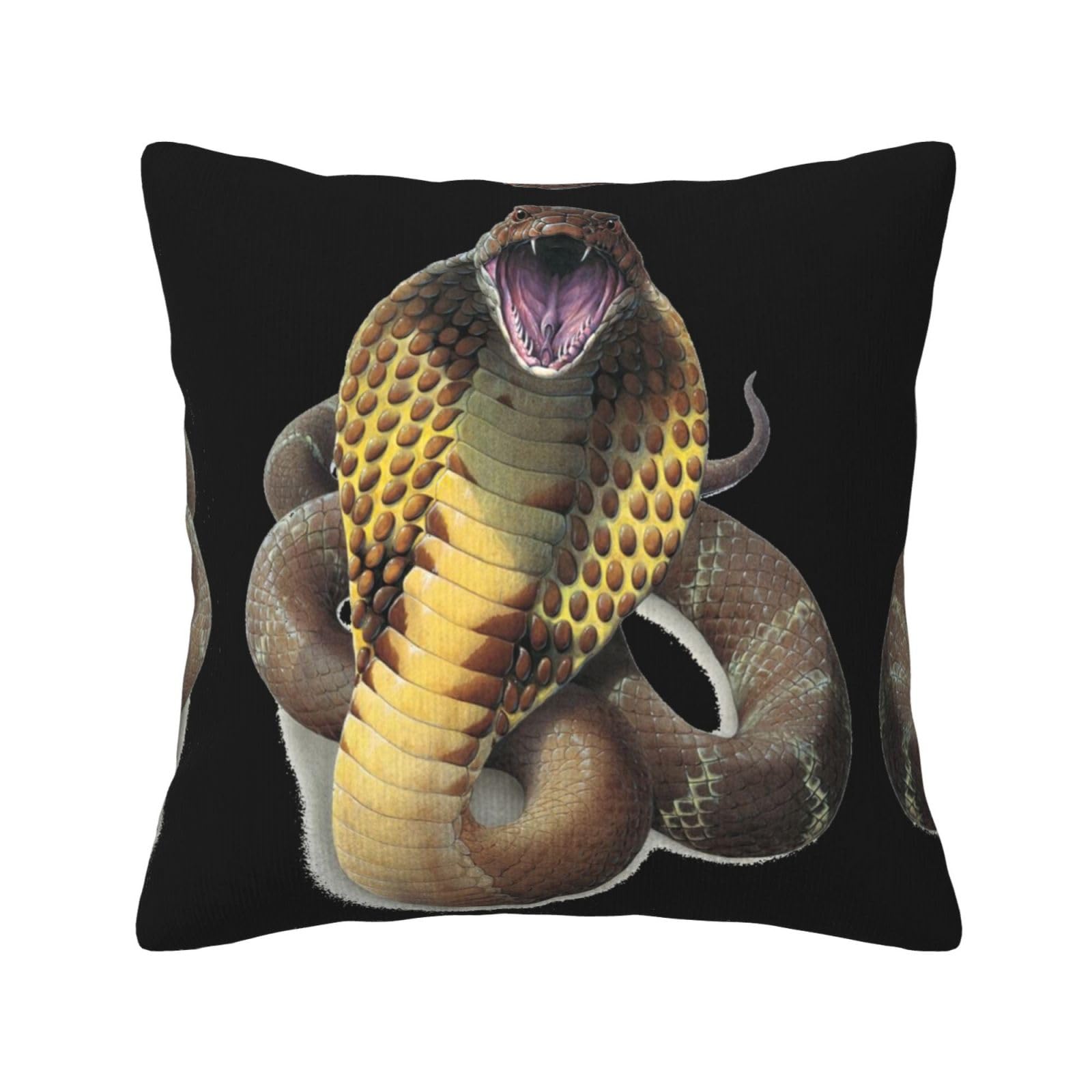 Housse de coussin velours côtelé imprimé cobra pour rénover un canapé