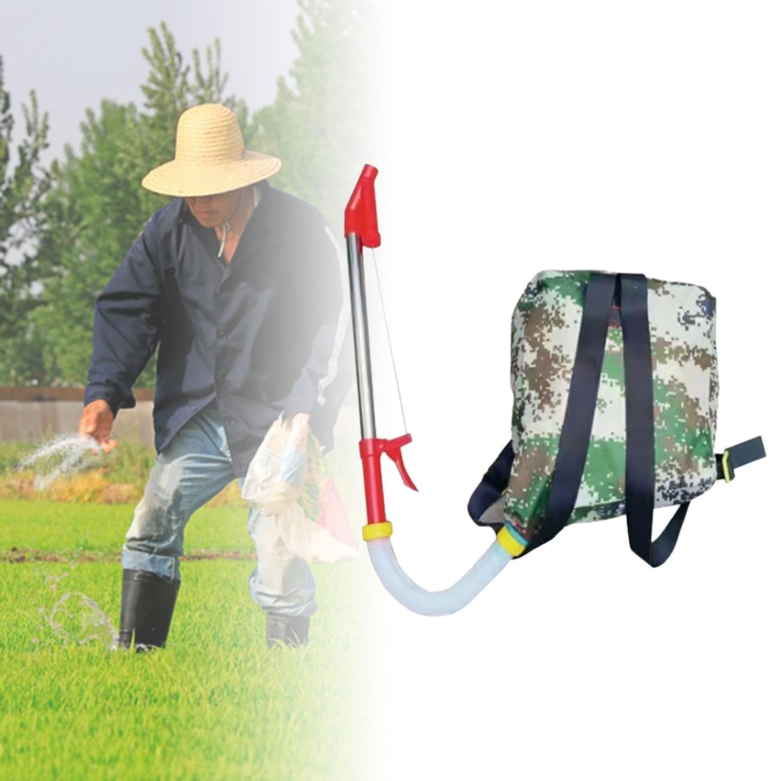 MagiDeal Zaino per fertilizzanti per spargiconcime con Borsa per Zaino Distributore di fertilizzanti Distributore di fertilizzanti per Piante trasmesse, Acciaio Inossidabile Rosso