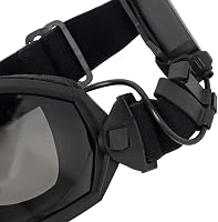 JOYASUS Taktikai Védőszemüveg Airsoft Paintball Síelés - Páramentesítő Fekete Polikarbonát Lencse Állítható Szíj 7
