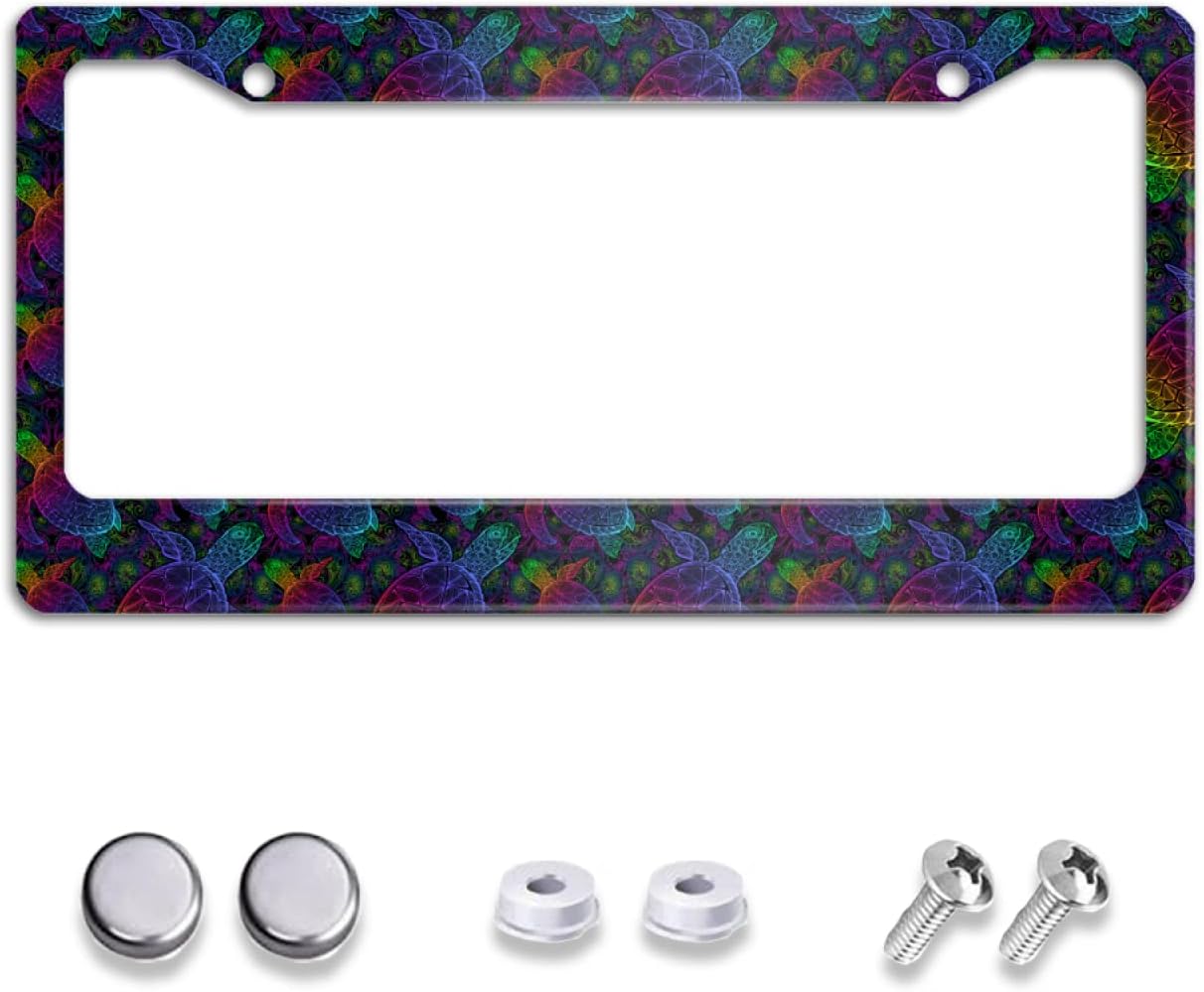 Sea Turtle License Plate Frame Quality UV Printed Standard US & Canada Size License Frame : Automotive