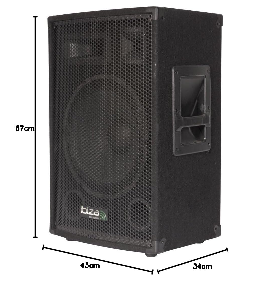 IBIZA DISCO15B 3-WEGE 15" Disco PA-Lautsprecher 700 Watt PARTY MUSIK EVENT DJ BÜHNE BOX BESCHALLUNGSANLAGE SOUNDSYSTEM