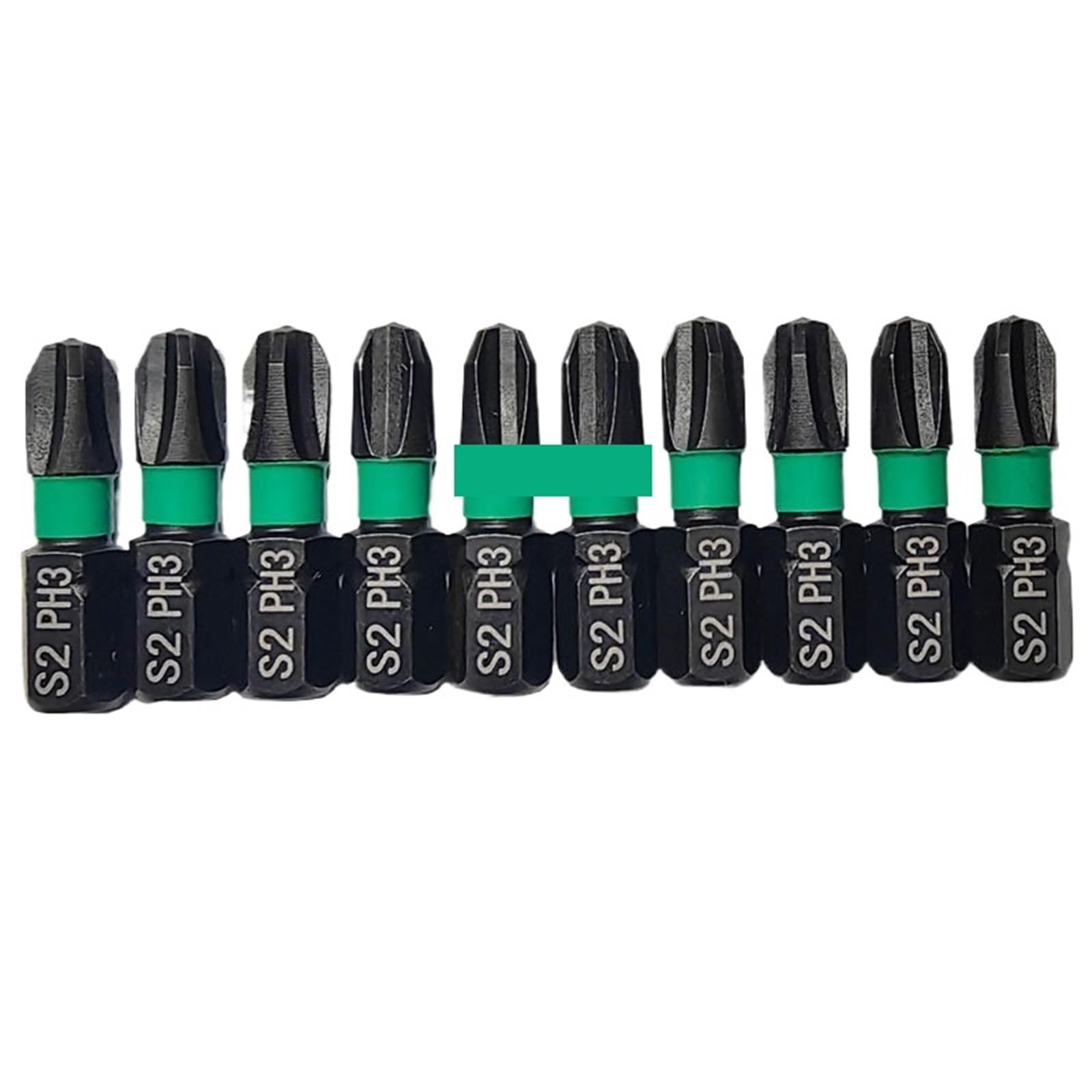 Eretyret Ph3-10Pcs 10 Piece Pz1/Pz2/Pz3/Ph2 S2 Alloy Steel Screwdriver Bit Set 25Mm Professional Work Tools Easy To Carry(Ph3-10Pcs)