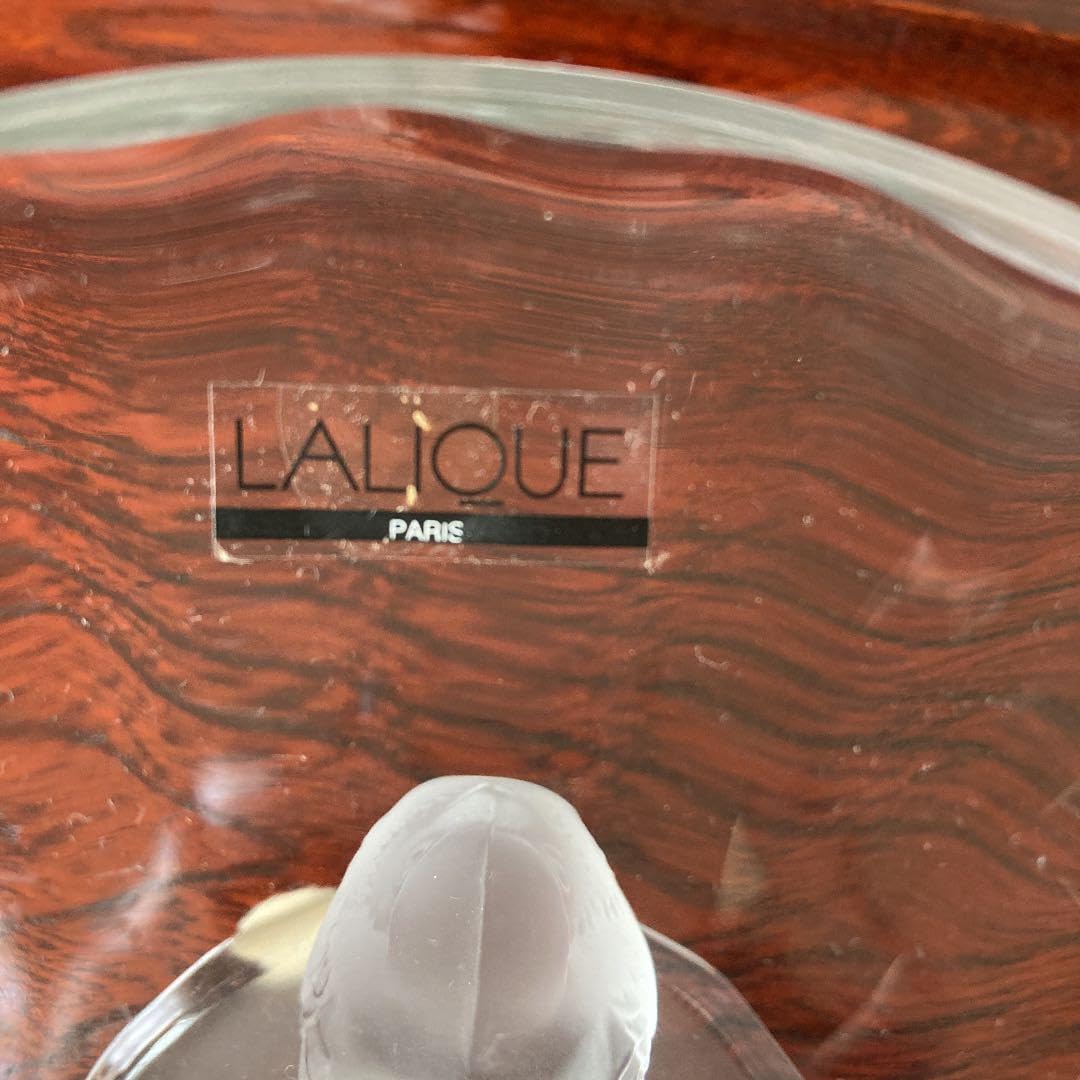 ラリック コンポート用の透明感のあるクリスタルガラスのお皿