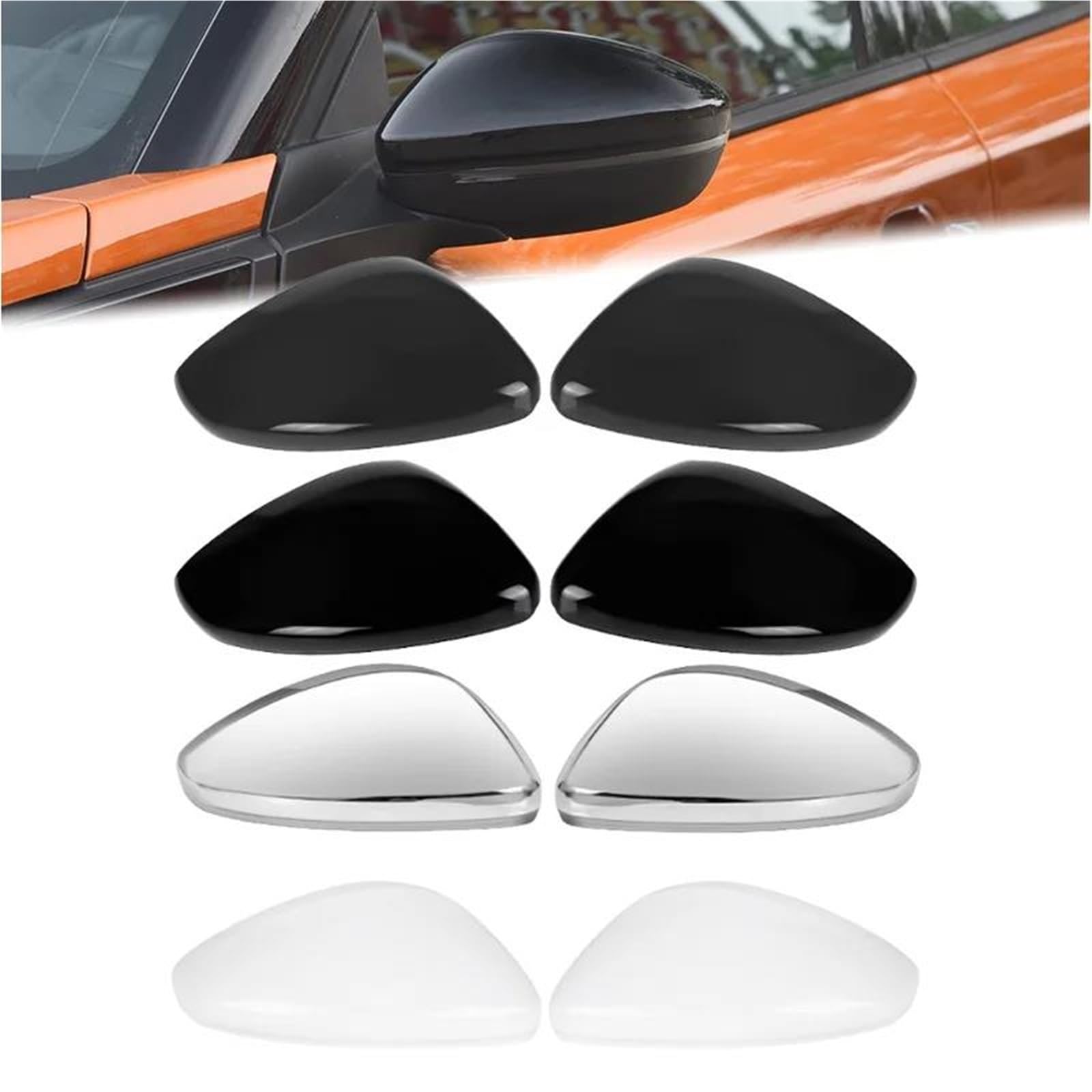 Calotta Copertura Specchietto Laterale Auto Per Peugeot 208 2008 2019-2025 – Guscio Esterno Sinistro E Destro alloggiamento specchietto retrovisore(2 pezzi cromati)