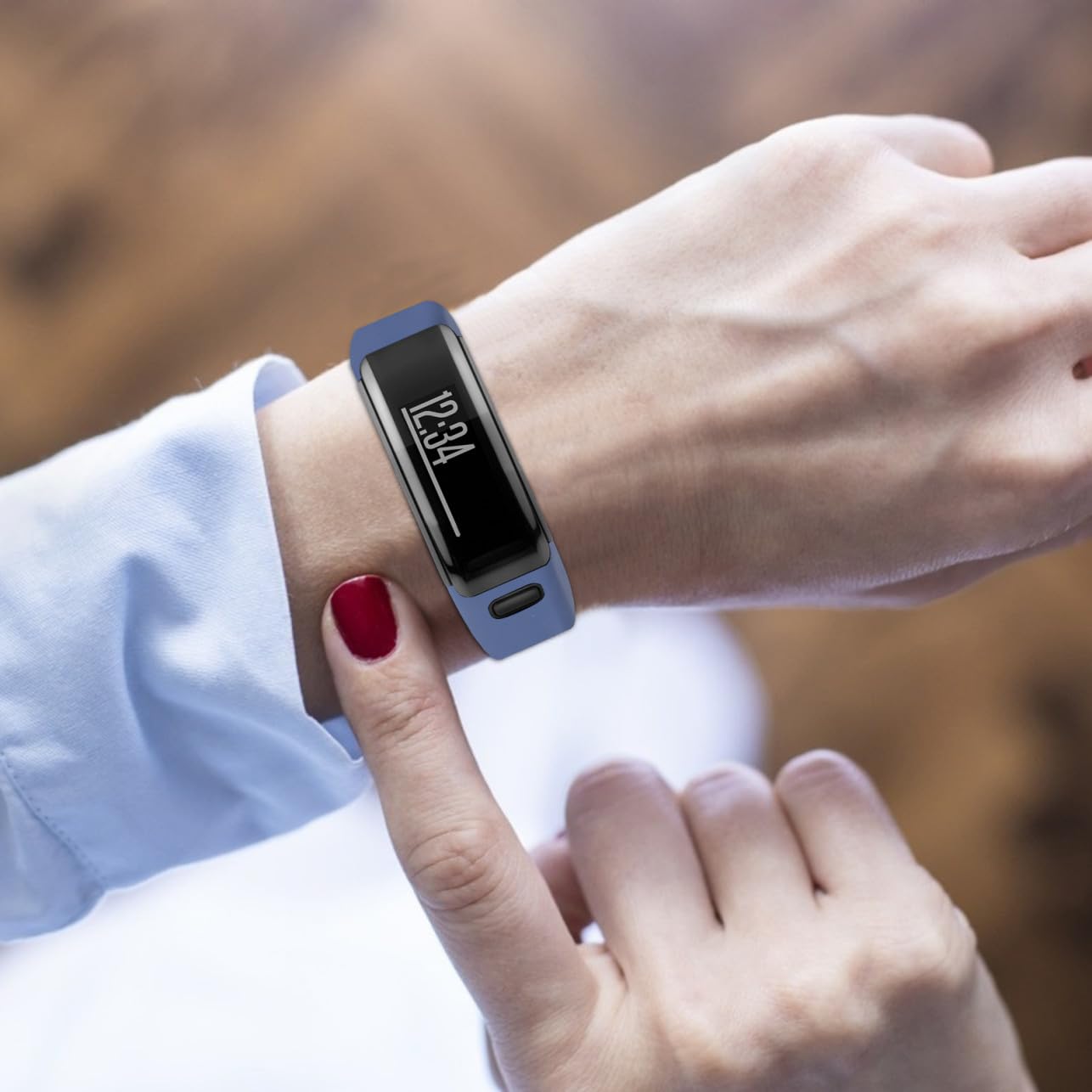 Luxshiny Silikon Ersatzarmband für Fitness Tracker Hr Schnellverschluss