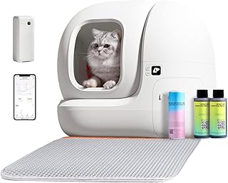 PETKIT Self Cleaning Cat Litter Tray, PURA MAX Automatic Litter Box, 76L Extra-Large Capacity, Odor Control, APP Control, Safety Protection Robot Litter Box for Multiple Cats with Mat & Liners