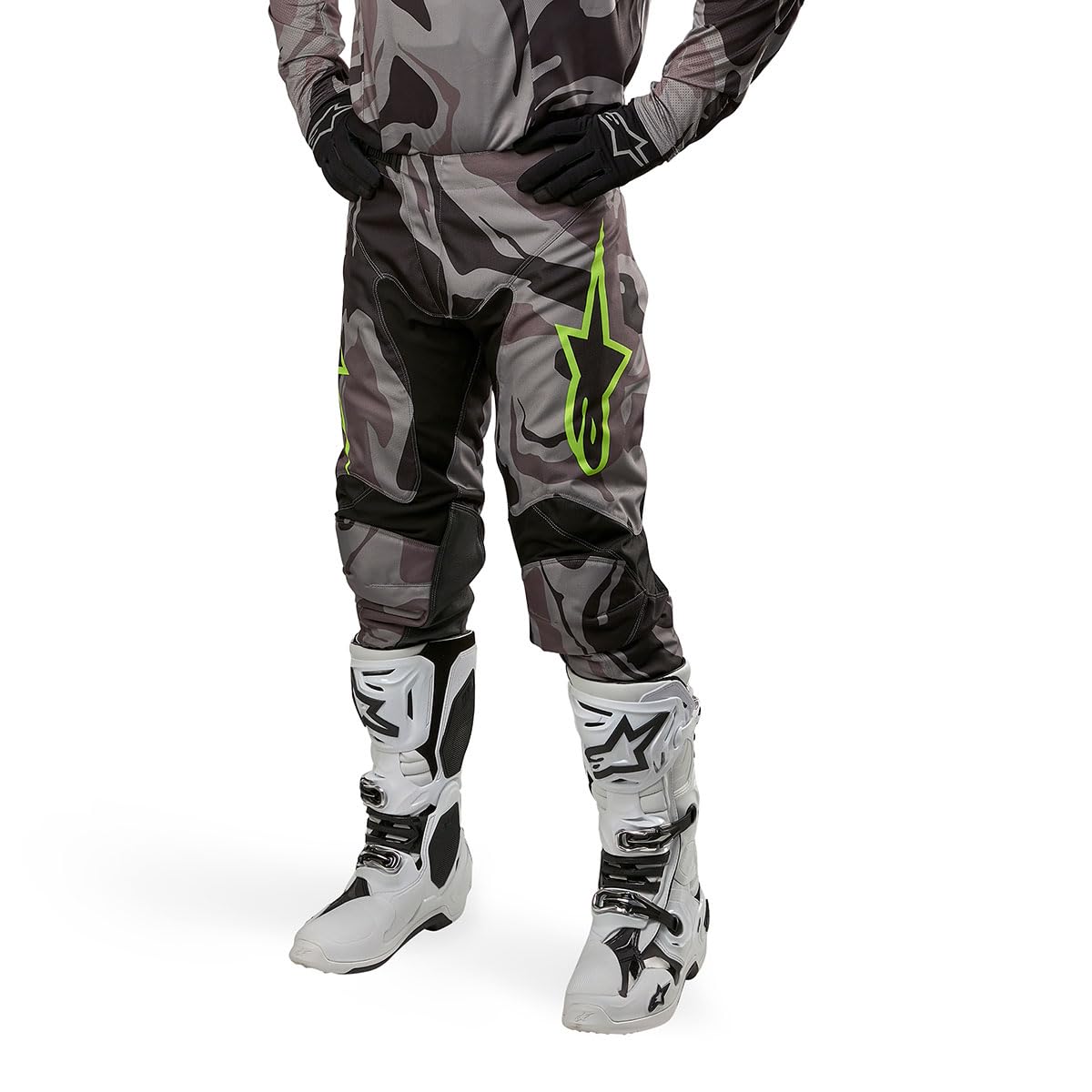 アルパインスターズレーサータクティカルパンツ ブラックグレーカモ/イエローフロー Alpinestars レーサー タクティカル パンツ キャストグレー カモ
