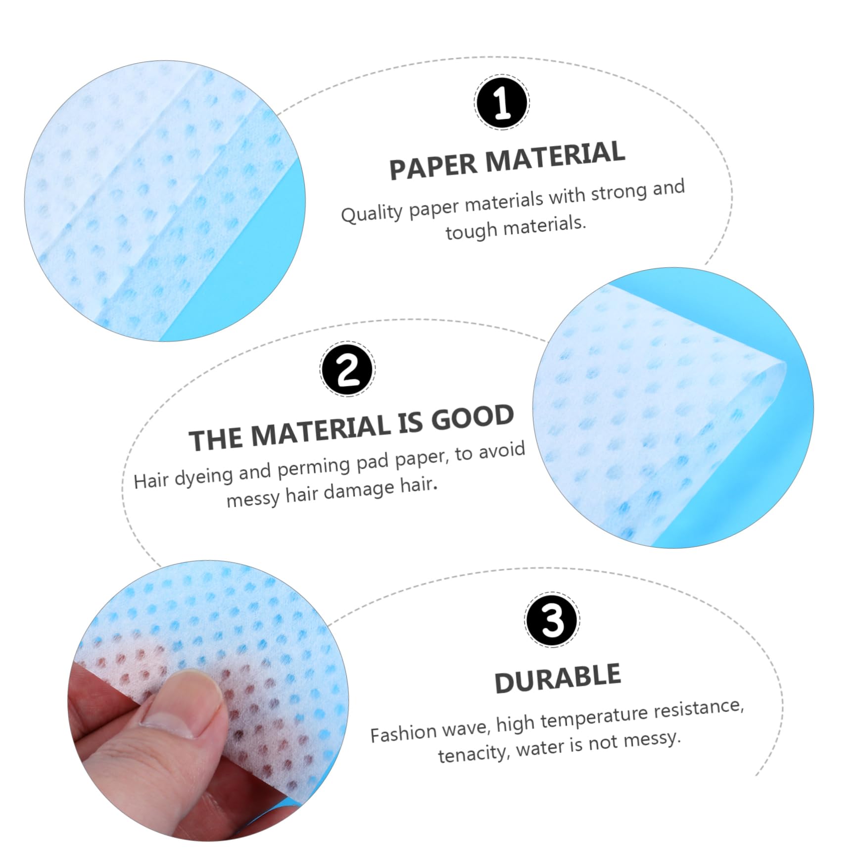 Beatifufu Hair Perm Rods Paper Salon Perm Paper for Styling 10x6.5cm for Professional or Personal Use