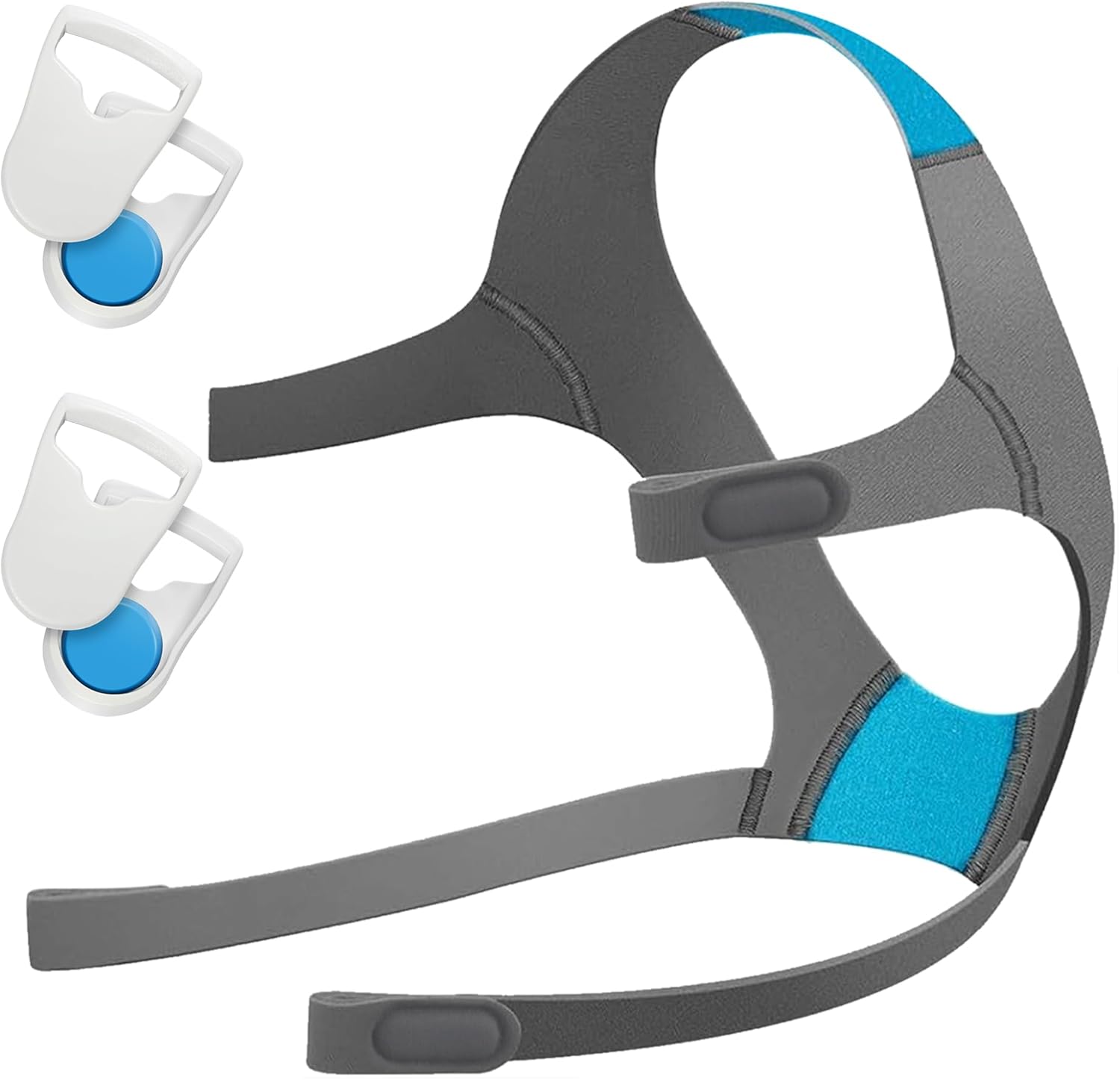 Headgear for AirFit F20 /AirTouch F20,1 Pack Replacement F20 Headgear with 2 Pairs Magnetic Clips 1 f20 headgear + 2 pairs clips