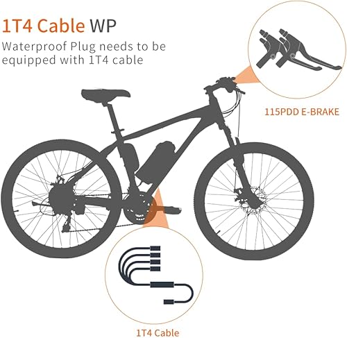 Miniatura 6 de Maneta de freno para bicicleta eléctrica WUXING 115PDD, empuñaduras de freno para bicicleta eléctrica o scooter E, accesorios de bicicleta eléctrica