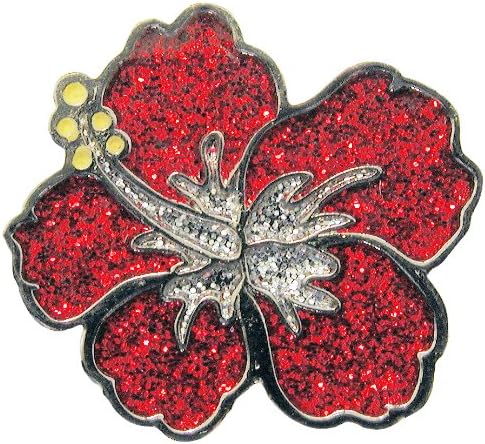 review Navika Red Hibiscus Golf Ball and Matching Ball Marker