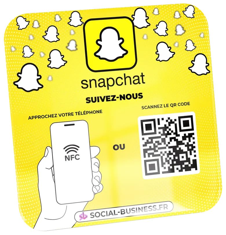 Plaque Snapchat NFC - Social-Business
