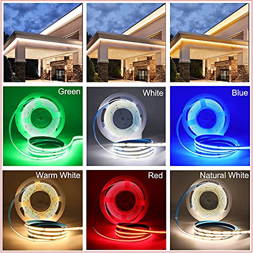Tira de luces LED COB flexible 3m luz cálida 3000K miniatura 4