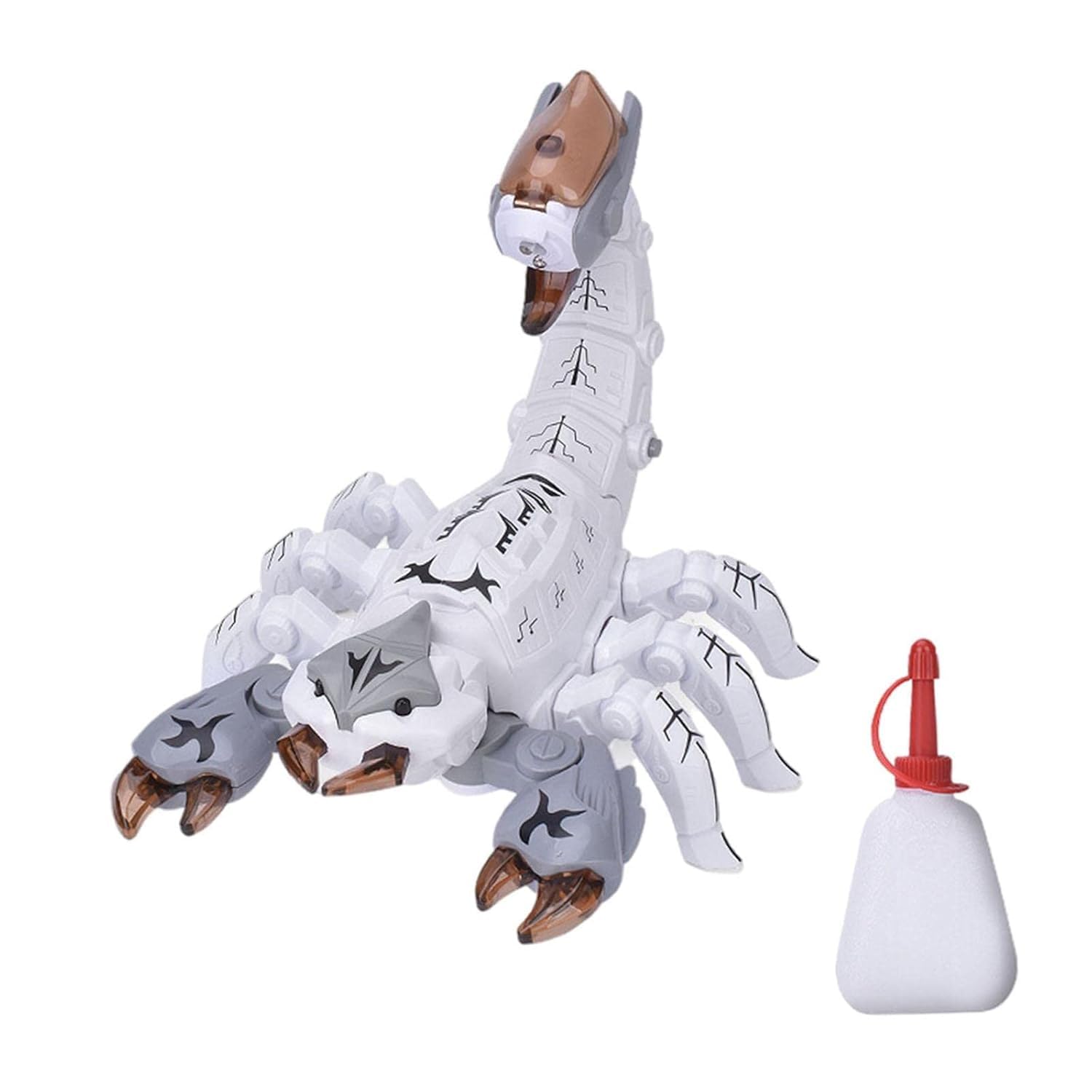SparkBucket Electric Scorpion toypray Smoke Moving Joints Animal Model for Child White