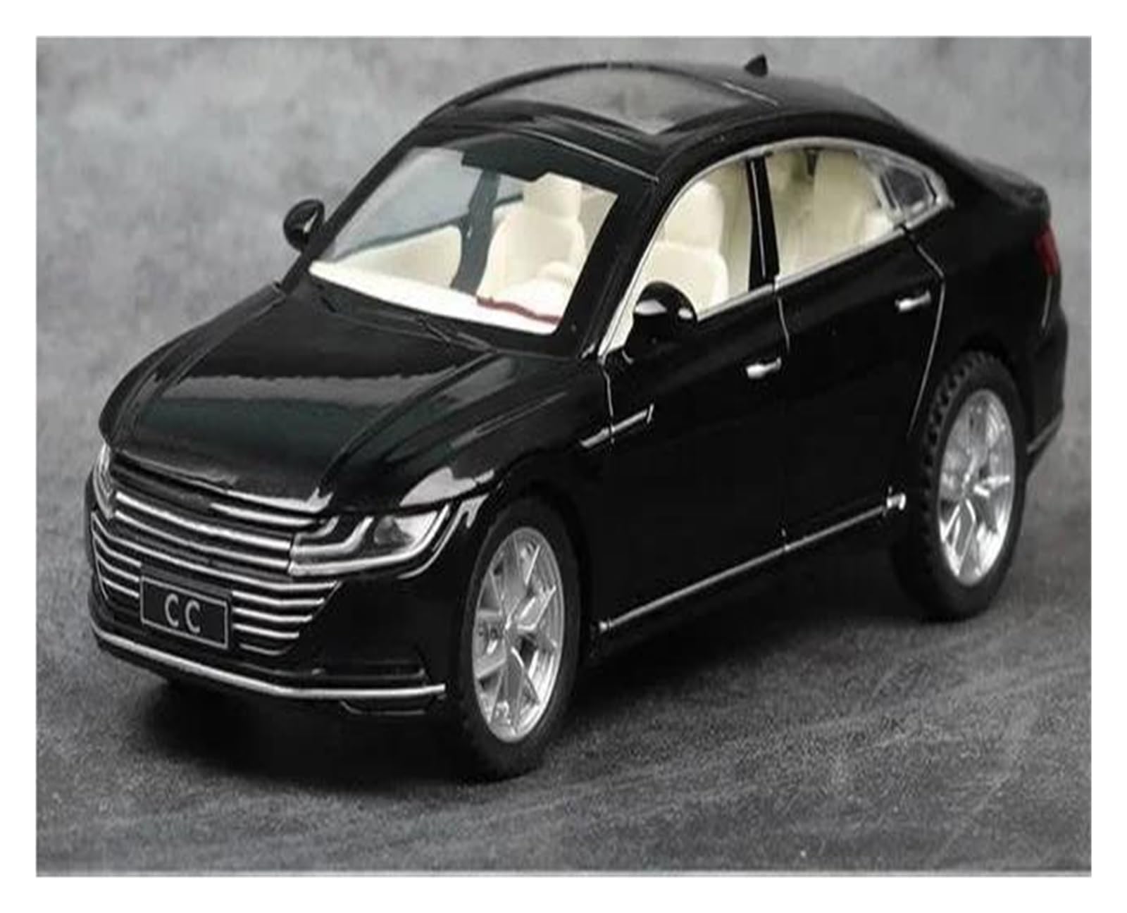 1:32 for CC Diecast Scale Metal Car Models 6 Openable Doors Model Sound And Light Pull Back not include batteries(Blackone)